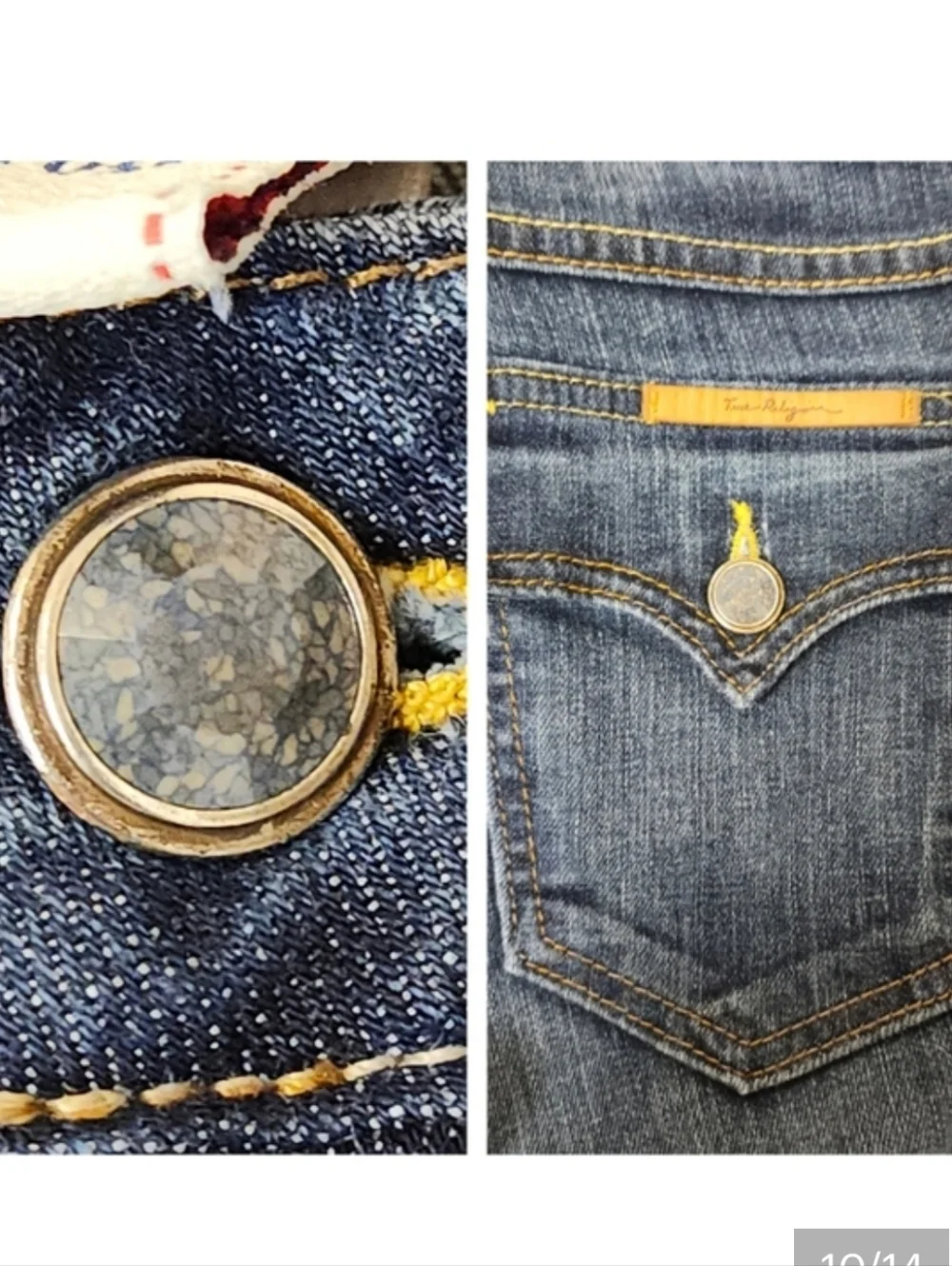 True Religion Women WAKR20Q10 low rise slim straight skinny denim Blue jeans 26 - Picture 10 of 14